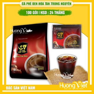  Cà phê ĐEN G7 hòa tan Trung Nguyên Legend cà phê hòa tan không đường túi 100 gói 