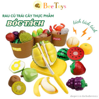 Đồ chơi cắt hoa quả cho bé, trò chơi bóc tách vỏ trái cây rau củ y như thật cho bé rèn luyện kỹ năng cắt Bee Toys