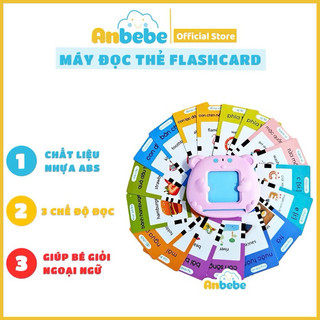  Máy Đọc Thẻ Tiếng Anh Máy đọc thẻ Flashcard Song Ngữ Anh ANBEBE tiếng anh giáo dục sớm cho bé loại 1 