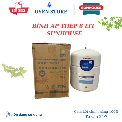 Bình áp thép 8L dành cho máy lọc nước Sunhouse SHA76213CK [Chính hãng]