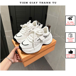 (Y-59-T)Giày thể thao nữ độn đế, giày sneaker nữ đế lượn vui tươi hàng QCCC fullbox