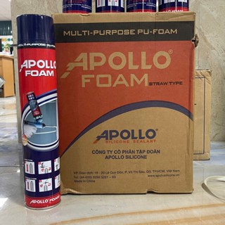 Keo bọt nở Apollo Foam CHÍNH HÃNG 750ml - siêu dính, chống thấm chống dột, cách âm cách nhiệt
