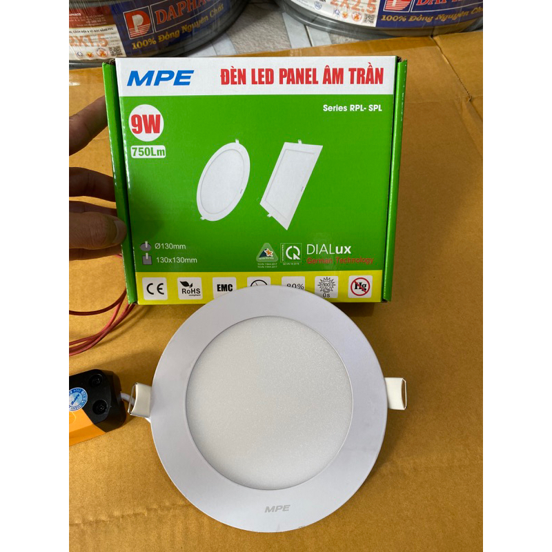 MPE- Đèn led Panel âm trần tròn siêu mỏng Mpe 9w SERI RPL-9