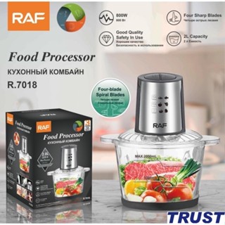 Máy xay thực phẩm đa năng 2L 800W RAF R.7018 Cối Thủy Tinh Công suất lớn 800W