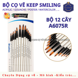 Bộ cọ 6 cây đầu Keep smiling 6129
