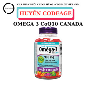 Viên Omega 3 COQ10 Triple Strength Webber Naturals - hộp 80 viên - Huyền Codeage