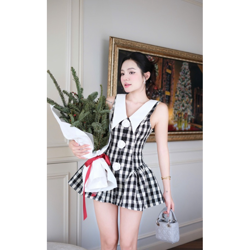 TADstore - Oriny Dress đầm dạ cổ sơ mi