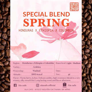 Cà phê Special “ Spring Blend” Honduras x Ethiopia x Colombia rang medium gói 200gram