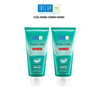 Combo 2 Sữa rửa mặt Hada Labo cho da dầu mụn, da nhạy cảm Hada Labo Acne Care Calming Cleanser 80g
