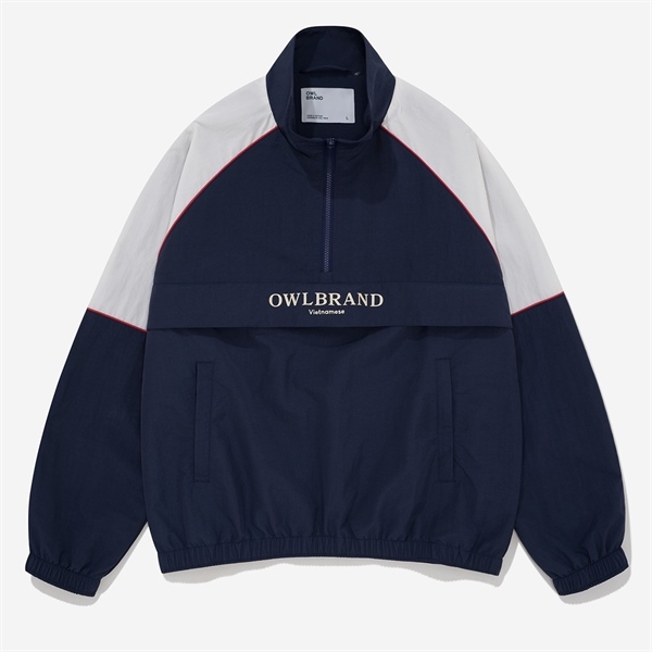 Áo khoác dù Owlbrand Halfzip/Navy
