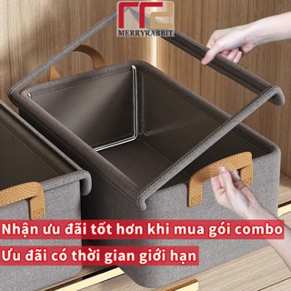 Hộp vải đựng quần áo khung thép có nắp Hộp đựng quần áo có tay cầm tiện lợi Hộp đựng đồ lót