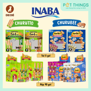 Snack Bánh thưởng cho chó Inaba que Churutto / viên Churubee bánh mềm nhân kem