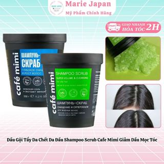 Dầu Gội Tẩy Da Chết Da Đầu Shampoo Scrub Cafe Mimi Giảm Dầu, Giúp Mọc Tóc Nga - Hủ 330g