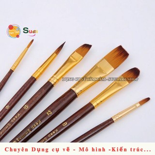 [ Sugi art shop ] [ TÂM TÂM ]-Bộ cọ nhiều đầu Keep Smiling 6 cây mã 606M-