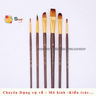 [ Sugi art shop ] [ TÂM TÂM ]-Bộ cọ nhiều đầu Keep Smiling 6 cây mã 606M-