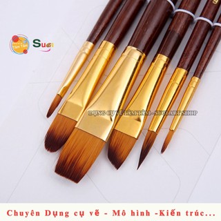 [ Sugi art shop ] [ TÂM TÂM ]-Bộ cọ nhiều đầu Keep Smiling 6 cây mã 606M-