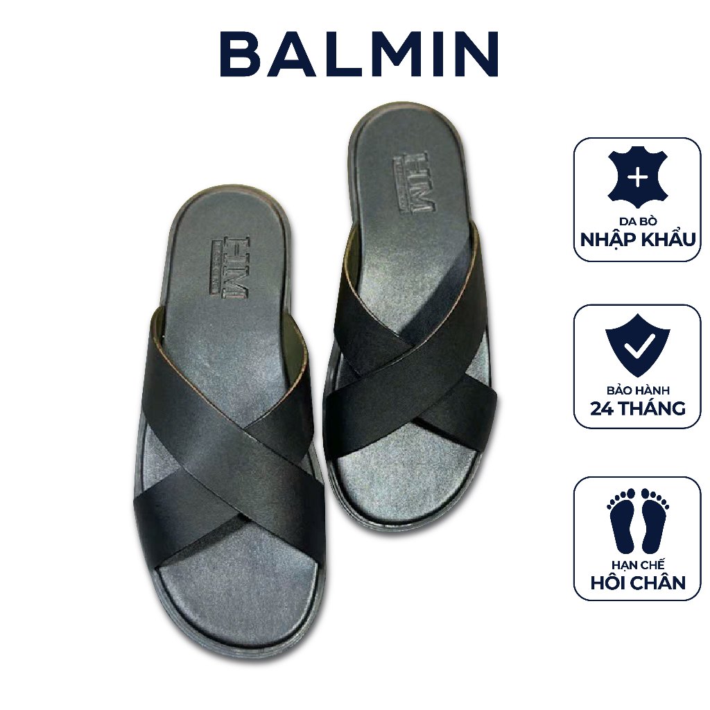 Dép Da Nam Quai Chéo Da Bò Thời Trang, Dép Da Nam Cao Cấp