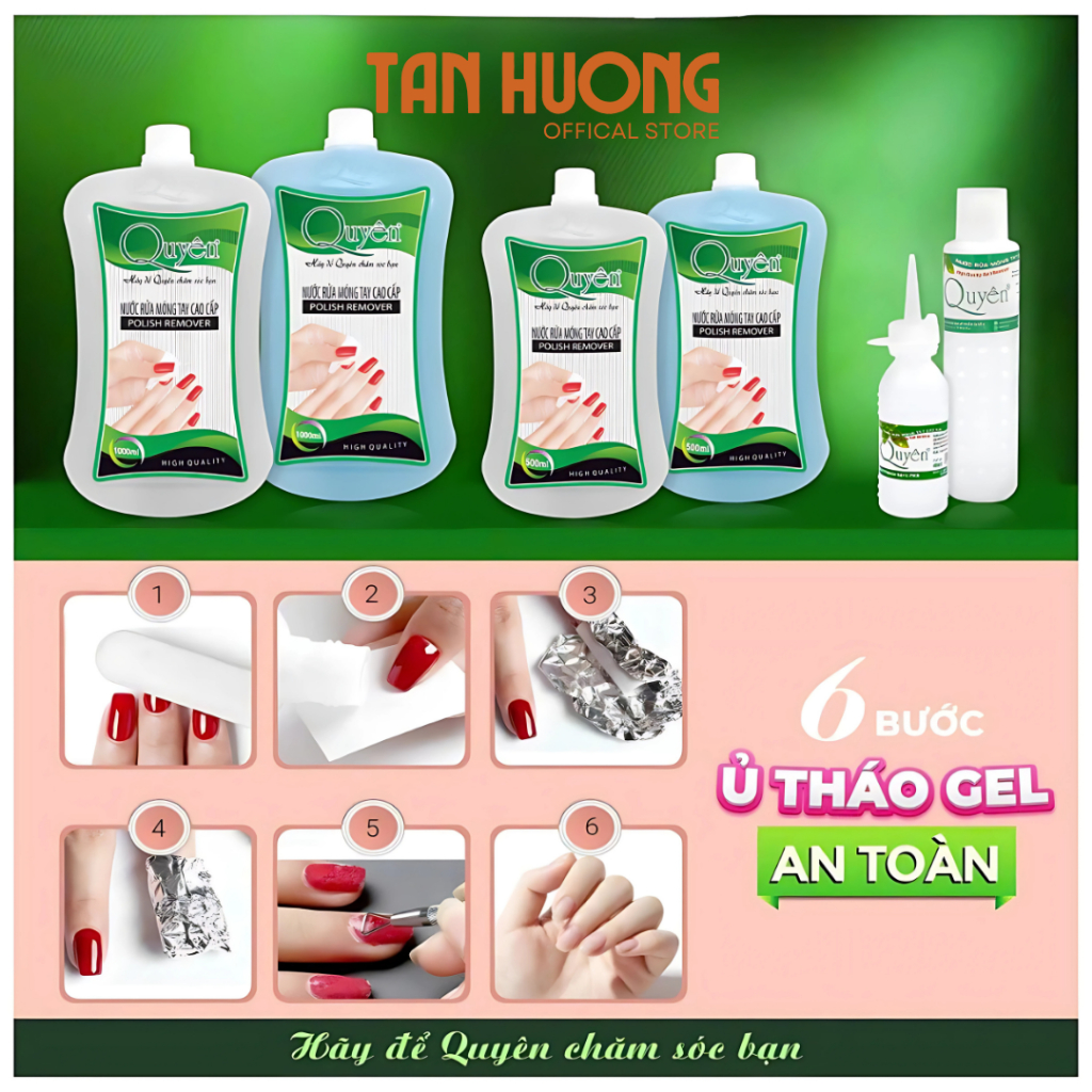 Nước Rửa Móng Tay Pha Móng Tay Loại A Không Hương Mỹ Phẩm Quyên Tẩy Sạch Nhanh Chóng Acetone 40ml/ 125ml