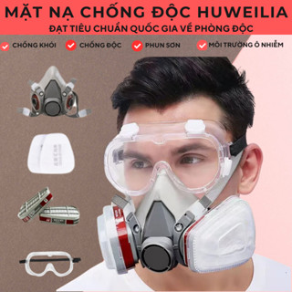 Mặt Nạ Phòng Độc  HUWEILIA, Chống Bụi Mịn, phòng độc khói đám cháy, phun th uốc trừ sâu,mặt nạ sơn..
