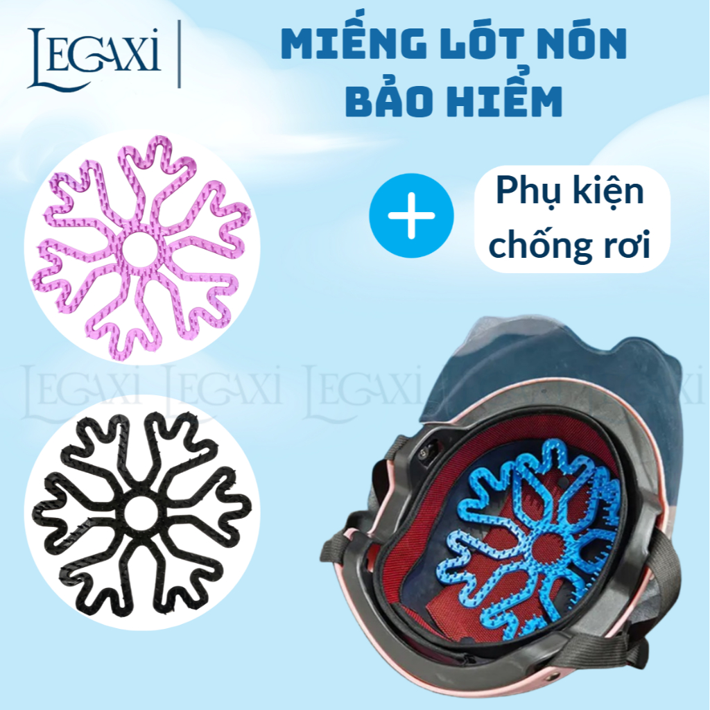 Miếng Lót Nón Bảo Hiểm Xe Máy, Xe Đạp, Giúp Thoáng Khí, Bảo vệ Da Đầu Cho Người Lớn và Trẻ Em