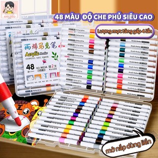 Bút Màu Acrylic Marker Trắng Cao Cấp Không Lem Vẽ Được Lên Nhiều Chất Liệu An Toàn Cho Bé