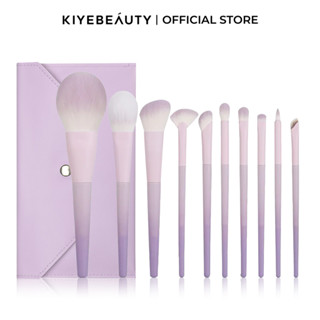 Bộ Cọ Trang Điểm KIYE 10 Cây Màu Tím Sữa Siêu Mềm Thích Hợp Cho Người Mới