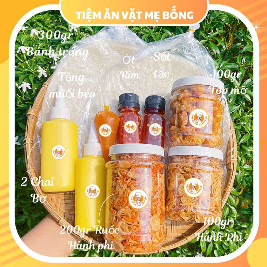 COMBO SIÊU ĐÃ Bánh Tráng Phơi Sương Tiệm Ăn Vặt Mẹ Bống - Ngon Đê Mê
