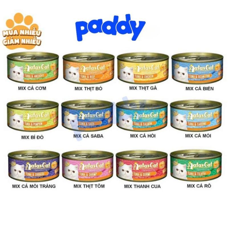 [Thùng 24 Lon] Pate Cho Mèo AATAS Singapore