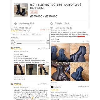 BO BÉO | (LÙI SIZE - SẴN KEM  CAO 36,39 THẤP 42)  BỐT ĐÙI B55 PLATFORM ĐẾ CAO 12CM UNISEX