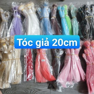 Tóc giả doll,tóc giả búp bê dài 20cm các mẫu tóc giả búp bê thẳng mượt có thể chịu được nhiệt độ cao vừa phải
