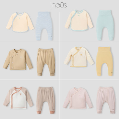 Bộ cài lệch dài tay NOUS size Newborn (3-5.5kg) nhiều màu họa tiết xinh xắn cho bé yêu