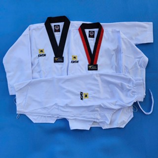 Võ Phục Taekwondo Cổ Đen - Cổ Đỏ Đen Kwon, Vải Kim Cương Cao Cấp