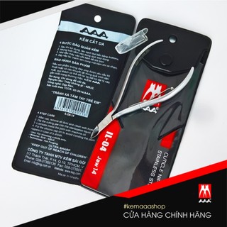 Kềm Cắt Da AAA - IL04 - Lưỡi 4mm-5.5mm-7mm (Jaw 12-14-16) - Mạ Crom - Inox Nhật SUS420J2