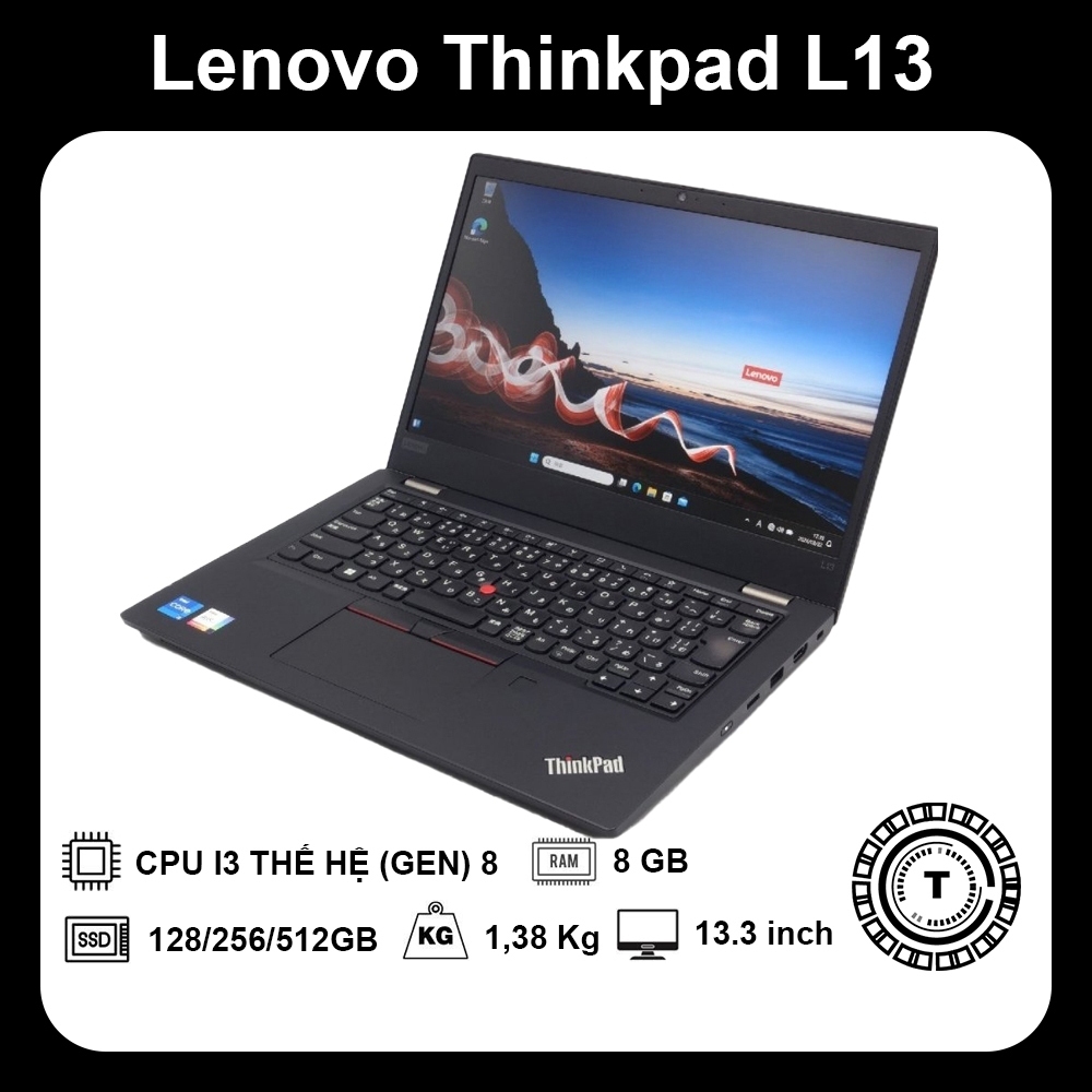 Lenovo Thinkpad L13 GEN2 | i3-1115G4 THẾ HỆ (GEN) 11 | Ram 8GB | SSD 128/256/512GB | 13.3 INCH FHD