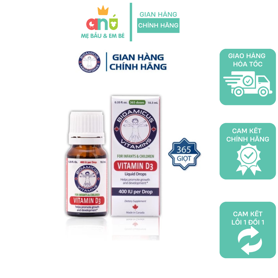 Vitamin D3 BioAmicus 400IU/giọt 10ml