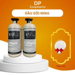  Cặp Dầu Gội Xả Collagen MIKA phục hồi hư tổn cho da đầu dầu ngăn gàu dầu gội collagen 
