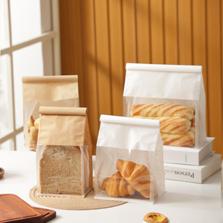 100 Túi Giấy Kraft Đựng Bánh Mì Sandwich, Bánh Gối, Bánh Mì Hoa Cúc, Bánh Kẹo Các Loại
