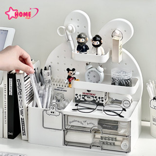 Kệ Để Đồ Đa Năng Mini 3 Tầng Kèm Bảng Đục Lỗ Để Bàn - Kệ Đựng Mỹ Phẩm Decor Bàn Học Có Ngăn Kéo Trong Suốt Chống Bụi