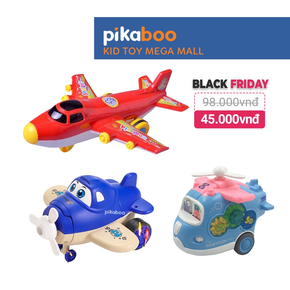 Đồ Chơi Máy Bay Ô Tô Chạy Đà Biến Hình Cao Cấp Pikaboo Chất Liệu An Toàn Thiết Kế Đẹp Mắt Đa Dạng