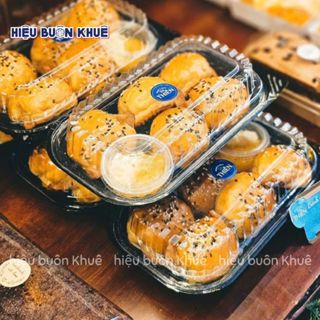 50 Hộp Nhựa Đế Đen HT17 Đựng Bánh Su Kem, Bánh Mì Ngọt, Bánh Tráng Trộn, Rau Câu, Thực Phẩm Các Loại