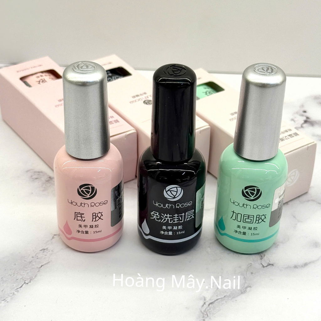 Base top cứng móng hoa hồng , liên kết móng 15ml chính hãng