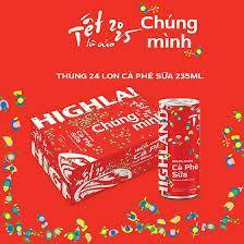 Thùng Cafe sữa highland lon x 24 lon