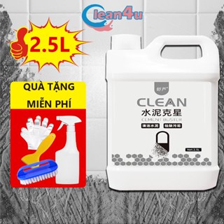 Chất Tẩy Xi Măng Tẩy Gạch Men 2500ml tặng pad chà Bình Xịt Nước