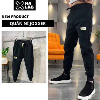 Quần jogger nỉ nam XMAX vải nỉ 2 da cao cấp bo chun gấu phong cách thể thao thu đông B142
