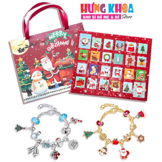 Hộp quà vòng tay charm Pandora chủ đề giáng sinh, hộp mù hộp lịch vọng hậu đếm ngược giáng sinh