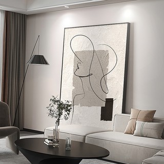 Tranh CANVAS trừu tượng tối giản treo tường khung nhôm Decor phòng ngủ phòng khách bắc âu hiện đại trang trí trọ