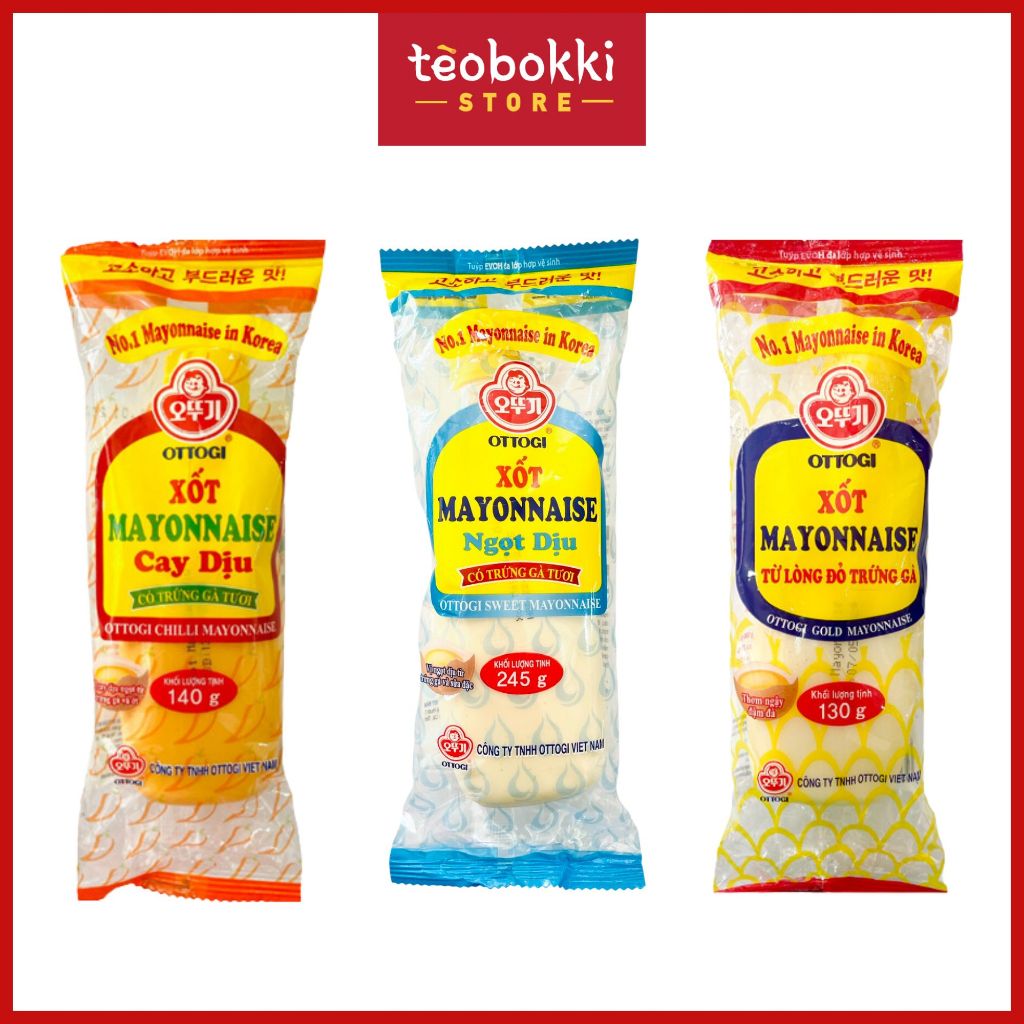 Xốt Mayonnaise nguyên vị - Xốt mayonnaise cay dịu, ngọt dịu Ottogi/Otoki