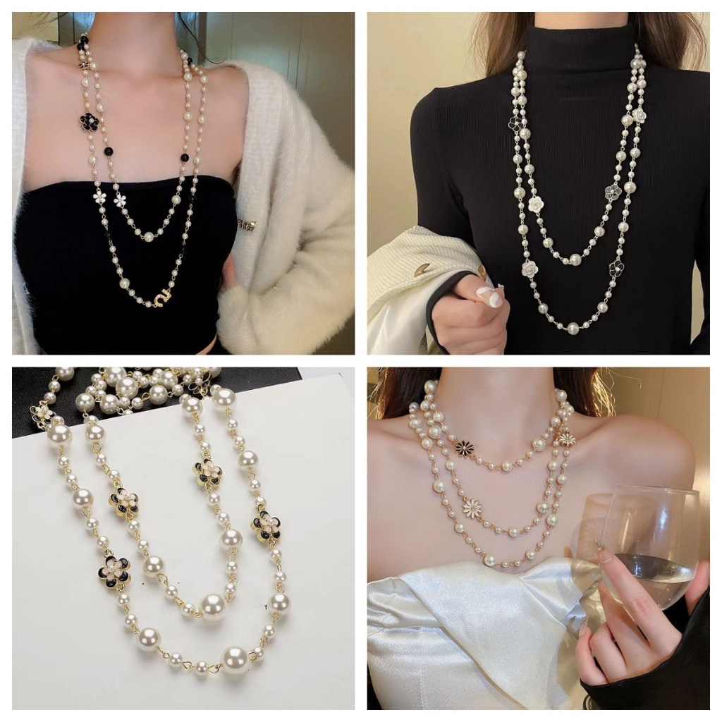 [HÀNG LOẠI 1] Vòng cổ Dây chuyền Ngọc trai nhân tạo dáng dài sang trọng, thanh lịch Tết 2025