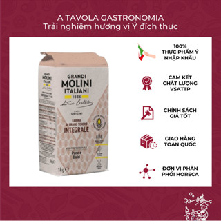 Bột Mì Nguyên Cám GRANDI MOLINI ITALIANI gói 1Kg [Bột Mỳ Wholewheat Chính Hãng]