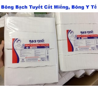 Bông Y Tế Cắt Miếng Bạch Tuyết 7x7Cm Gói 500 Gram